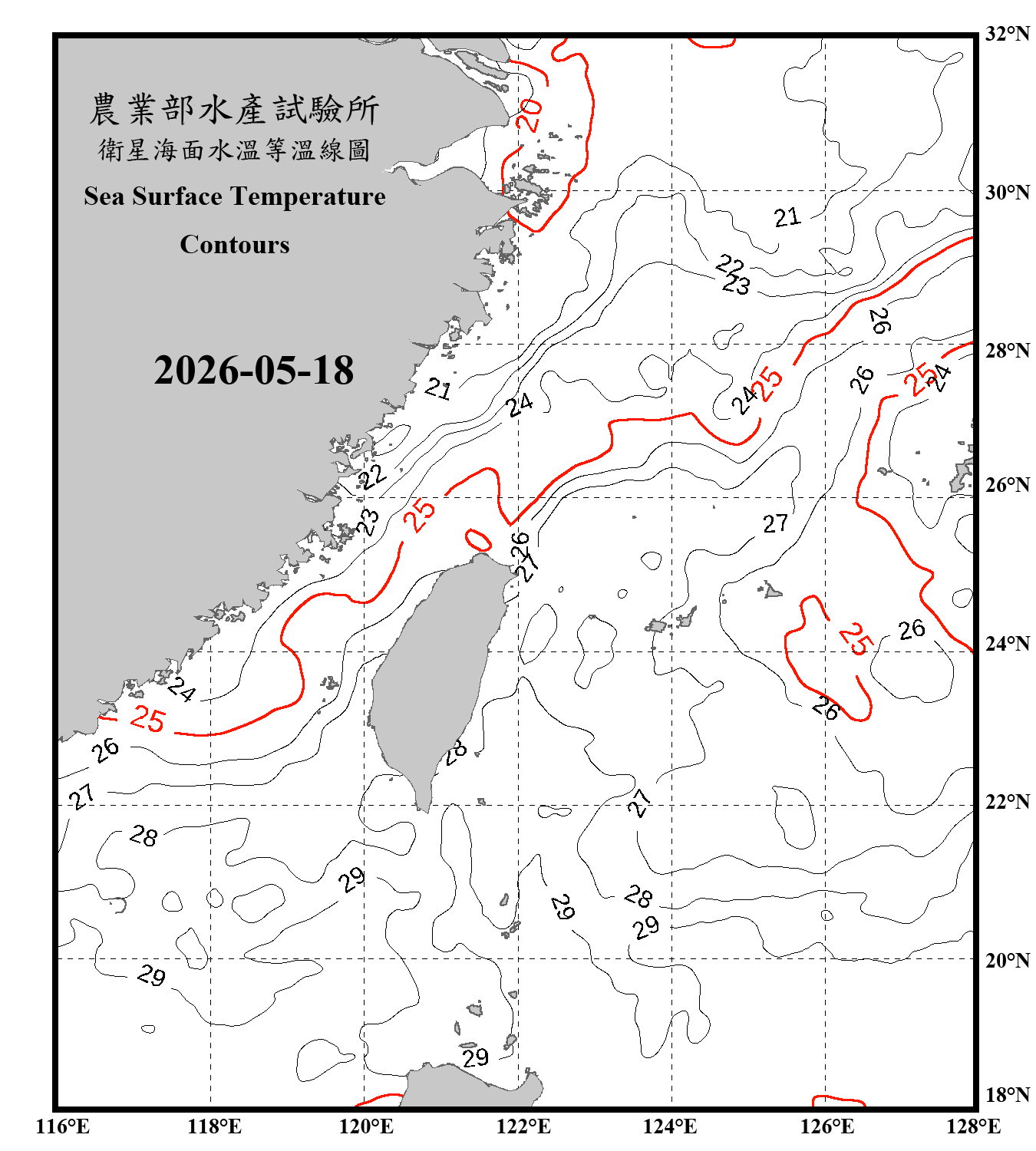 domain-taiwan_20260518090000-JPL-L4_GHRSST-SSTfnd-MUR-GLOB-v02.0-fv04.1.nc_contour_only