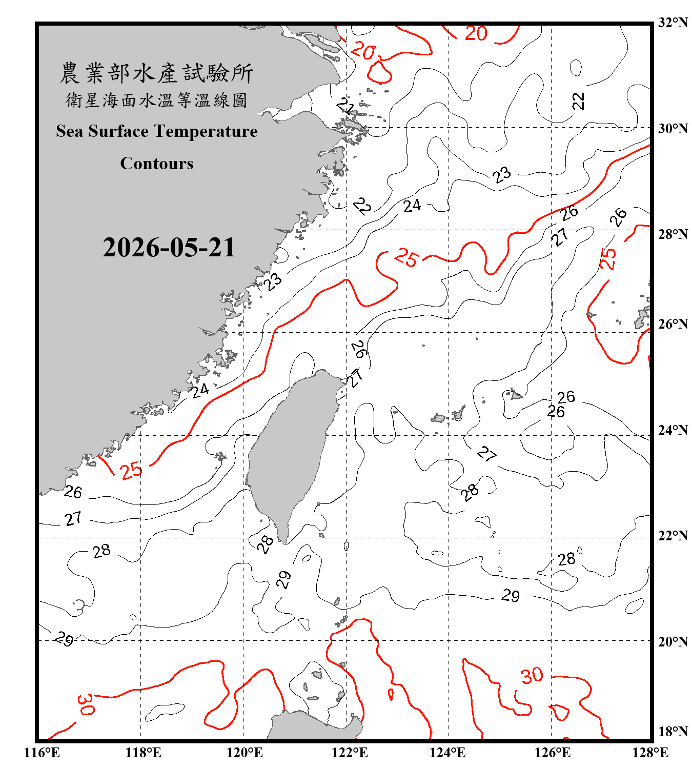 domain-taiwan_20260521090000-JPL-L4_GHRSST-SSTfnd-MUR-GLOB-v02.0-fv04.1.nc_contour_only