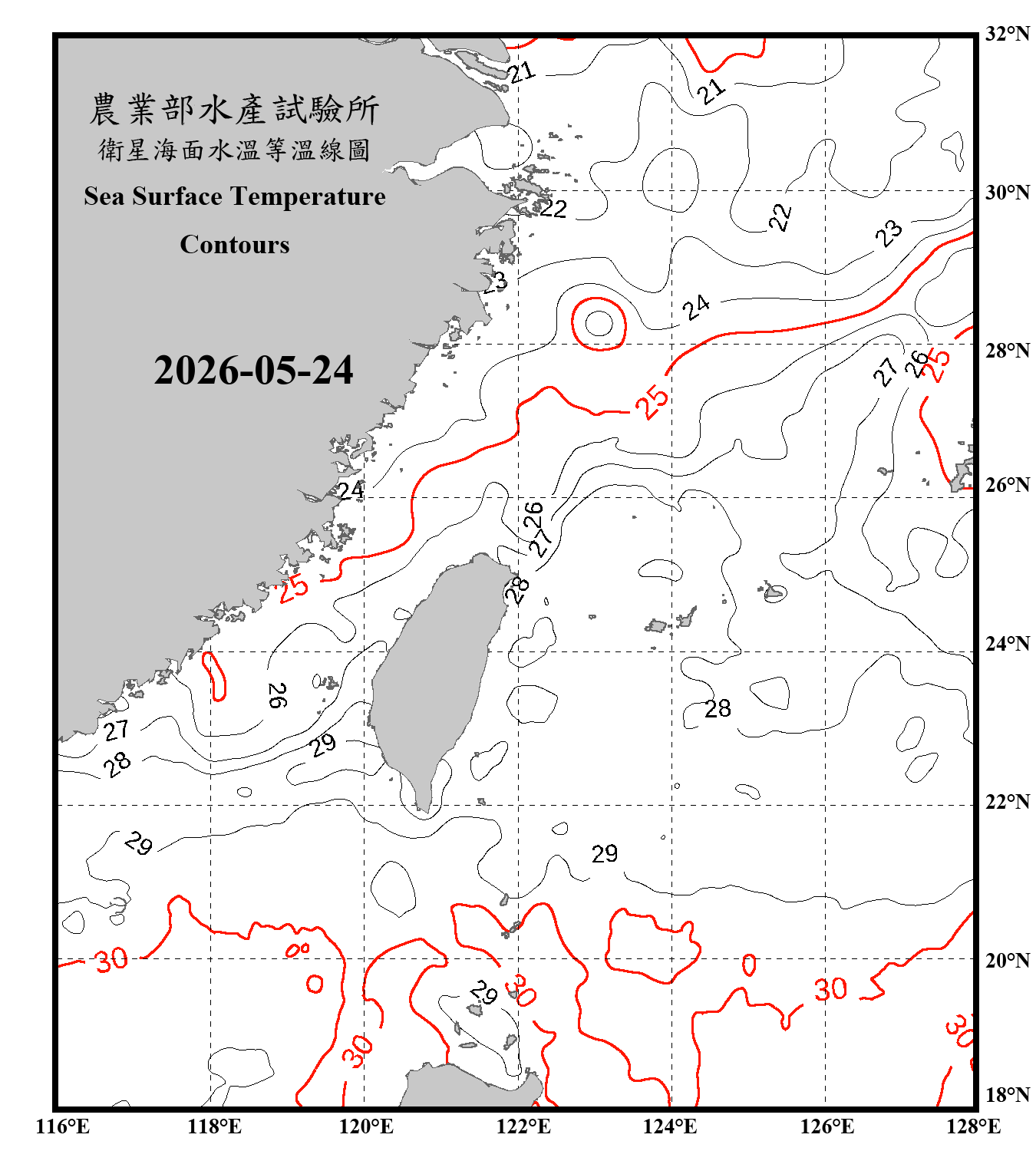 domain-taiwan_20260524090000-JPL-L4_GHRSST-SSTfnd-MUR-GLOB-v02.0-fv04.1.nc_contour_only