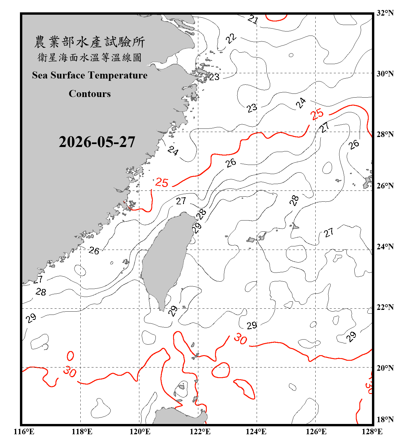 domain-taiwan_20260527090000-JPL-L4_GHRSST-SSTfnd-MUR-GLOB-v02.0-fv04.1.nc_contour_only