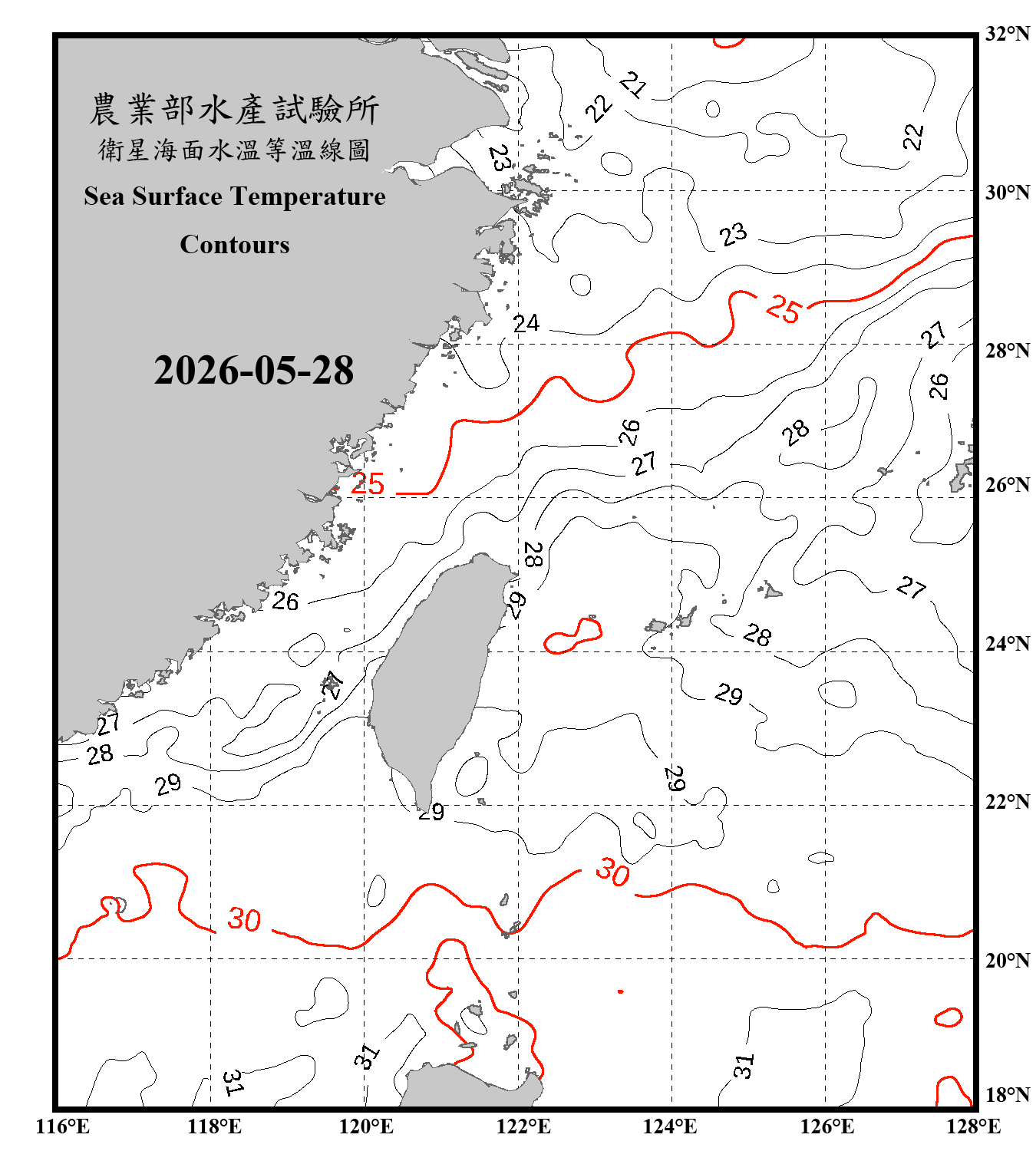 domain-taiwan_20260528090000-JPL-L4_GHRSST-SSTfnd-MUR-GLOB-v02.0-fv04.1.nc_contour_only