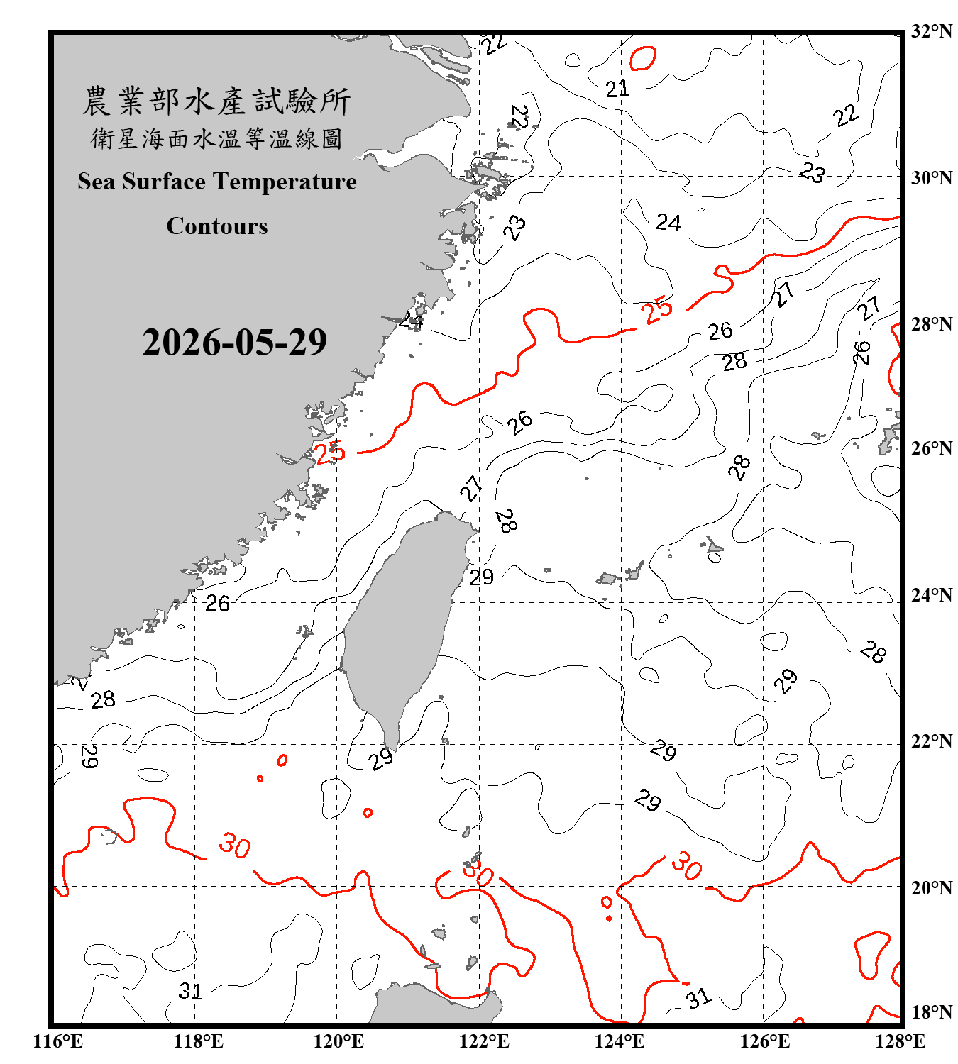 domain-taiwan_20260529090000-JPL-L4_GHRSST-SSTfnd-MUR-GLOB-v02.0-fv04.1.nc_contour_only
