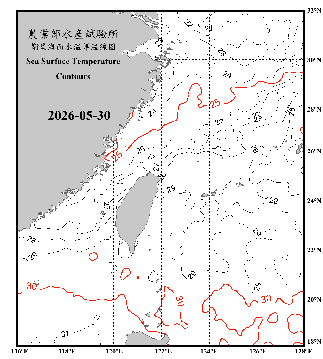 domain-taiwan_20260530090000-JPL-L4_GHRSST-SSTfnd-MUR-GLOB-v02.0-fv04.1.nc_contour_only
