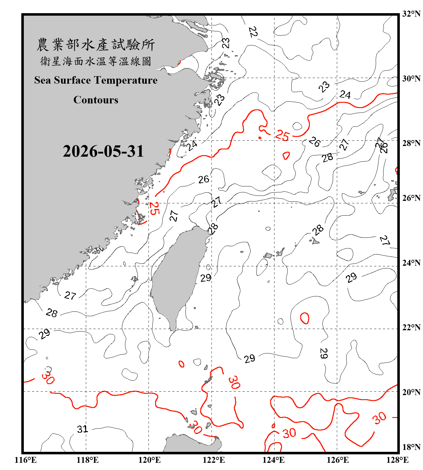 domain-taiwan_20260531090000-JPL-L4_GHRSST-SSTfnd-MUR-GLOB-v02.0-fv04.1.nc_contour_only