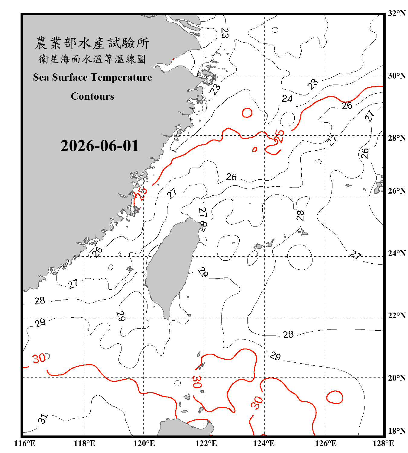 domain-taiwan_20260601090000-JPL-L4_GHRSST-SSTfnd-MUR-GLOB-v02.0-fv04.1.nc_contour_only