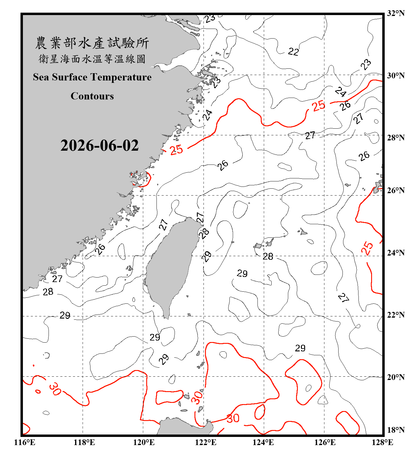 domain-taiwan_20260602090000-JPL-L4_GHRSST-SSTfnd-MUR-GLOB-v02.0-fv04.1.nc_contour_only