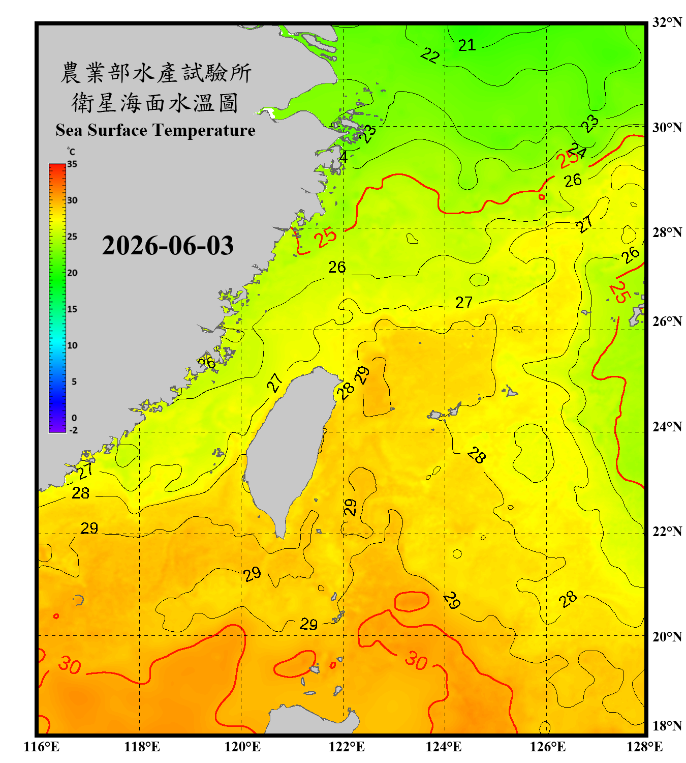 domain-taiwan_20260603090000-JPL-L4_GHRSST-SSTfnd-MUR-GLOB-v02.0-fv04.1.nc_contour