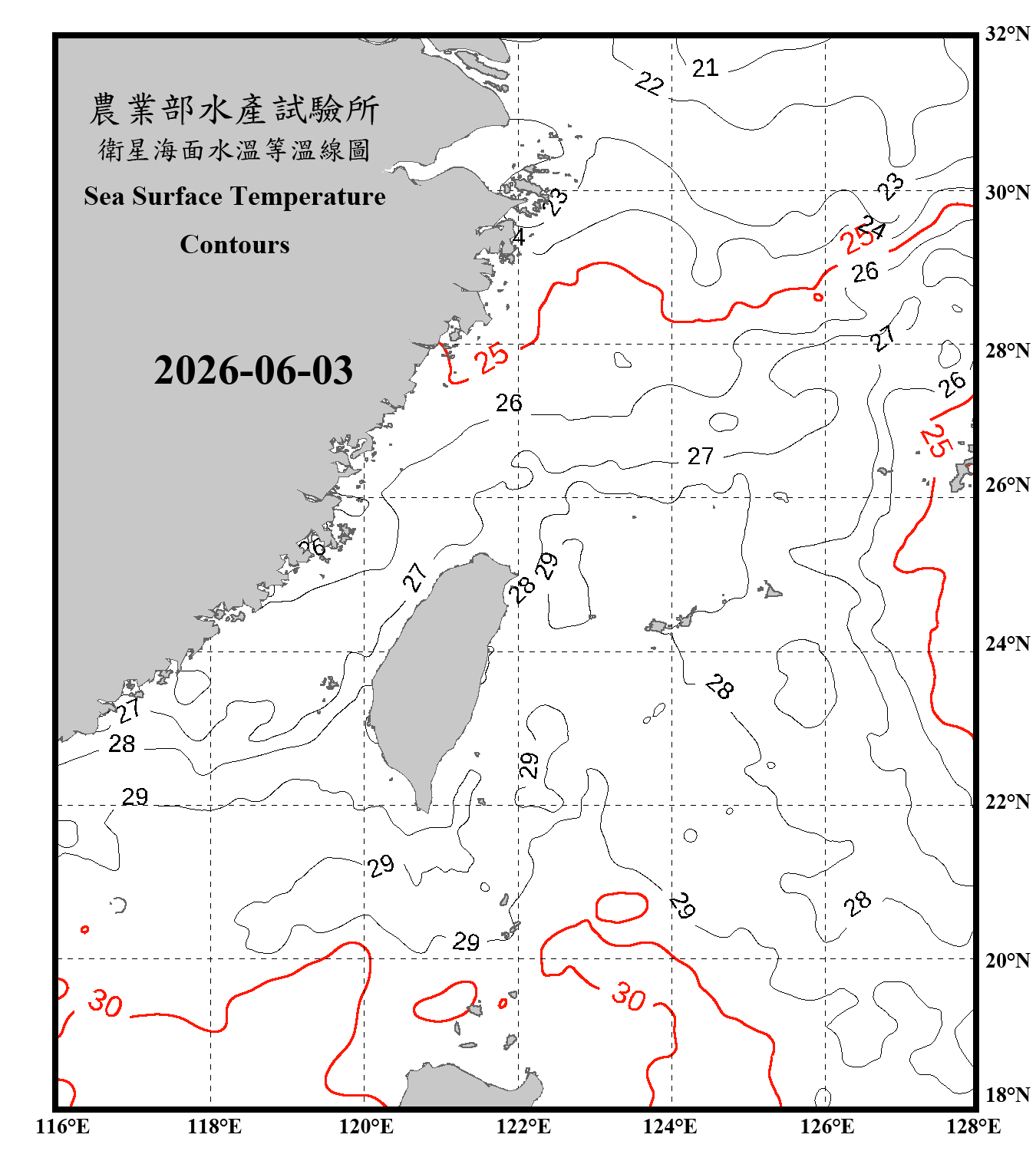 domain-taiwan_20260603090000-JPL-L4_GHRSST-SSTfnd-MUR-GLOB-v02.0-fv04.1.nc_contour_only