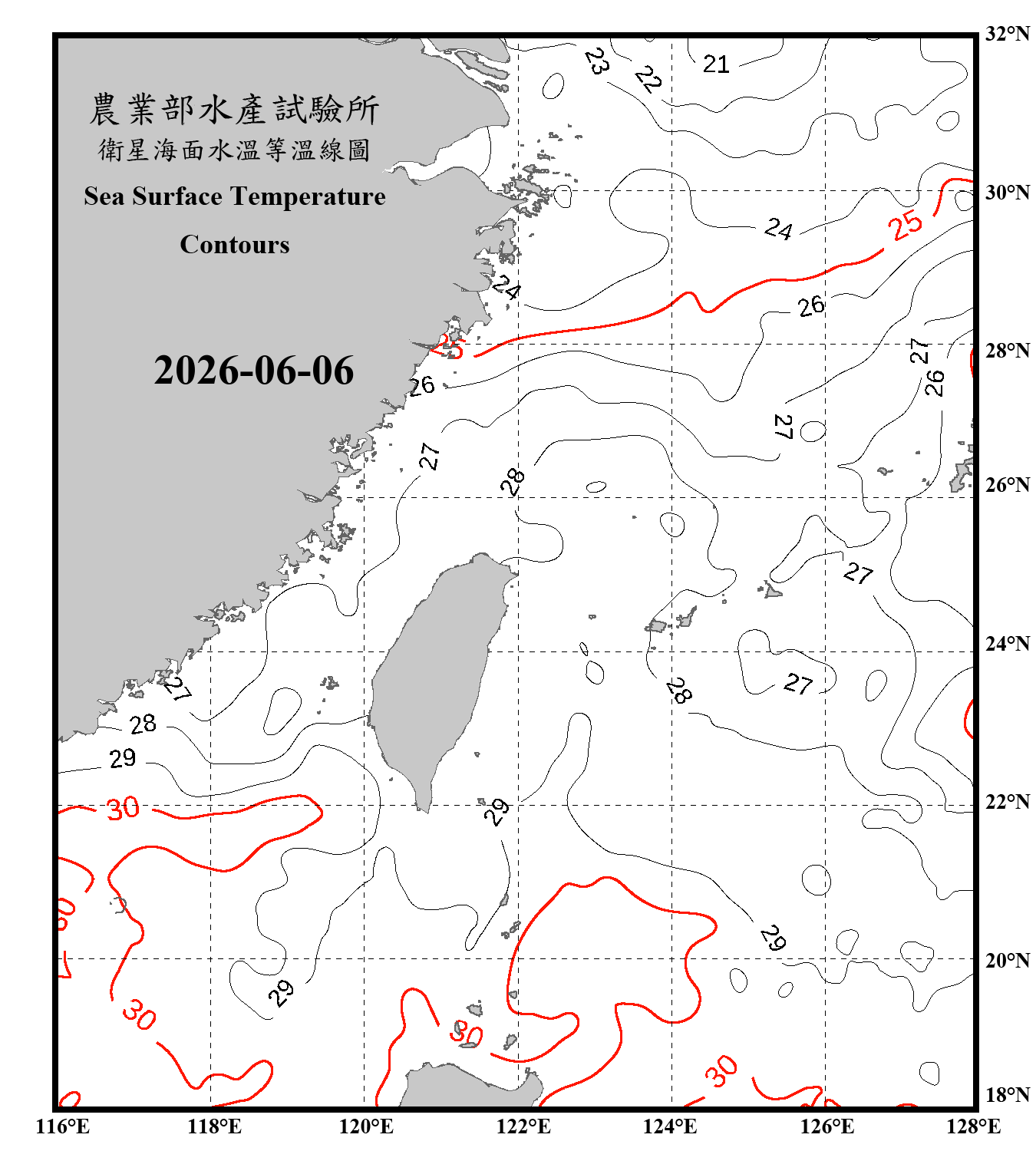 domain-taiwan_20260606090000-JPL-L4_GHRSST-SSTfnd-MUR-GLOB-v02.0-fv04.1.nc_contour_only
