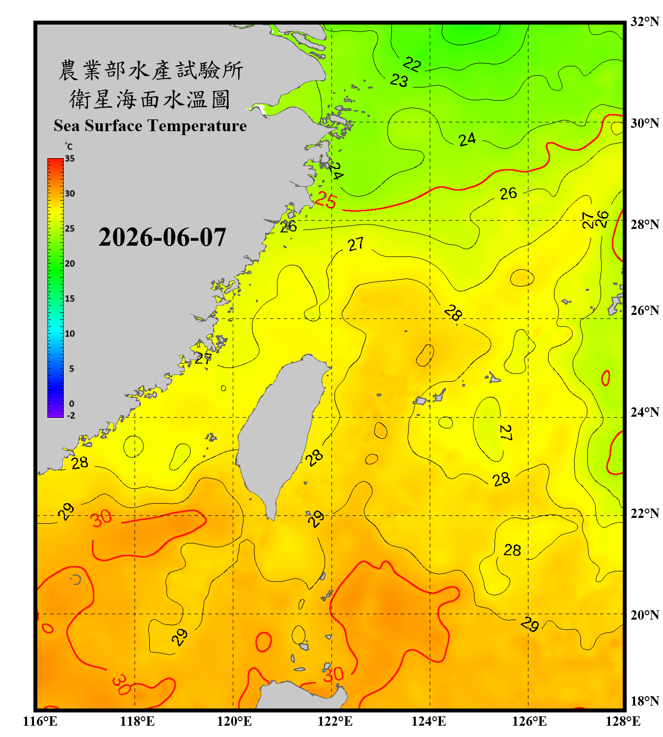 domain-taiwan_20260607090000-JPL-L4_GHRSST-SSTfnd-MUR-GLOB-v02.0-fv04.1.nc_contour