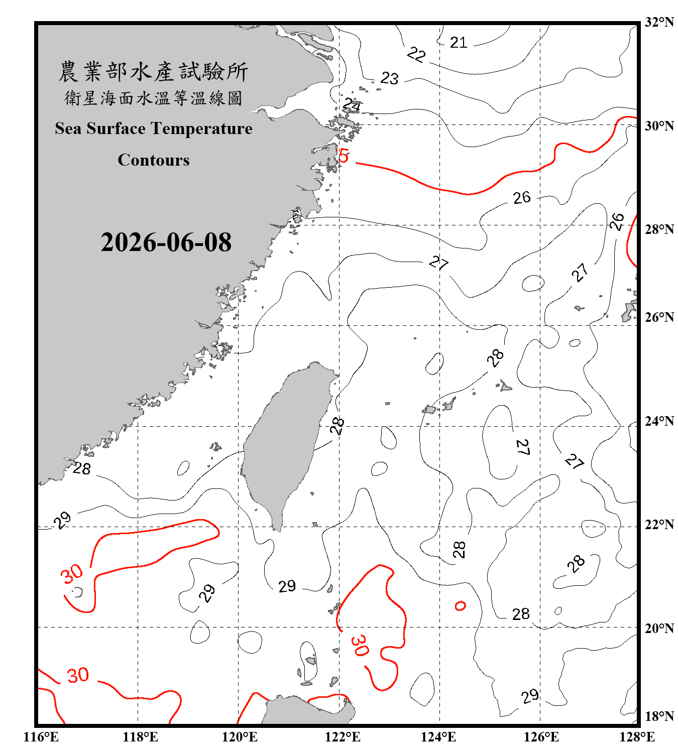 domain-taiwan_20260608090000-JPL-L4_GHRSST-SSTfnd-MUR-GLOB-v02.0-fv04.1.nc_contour_only