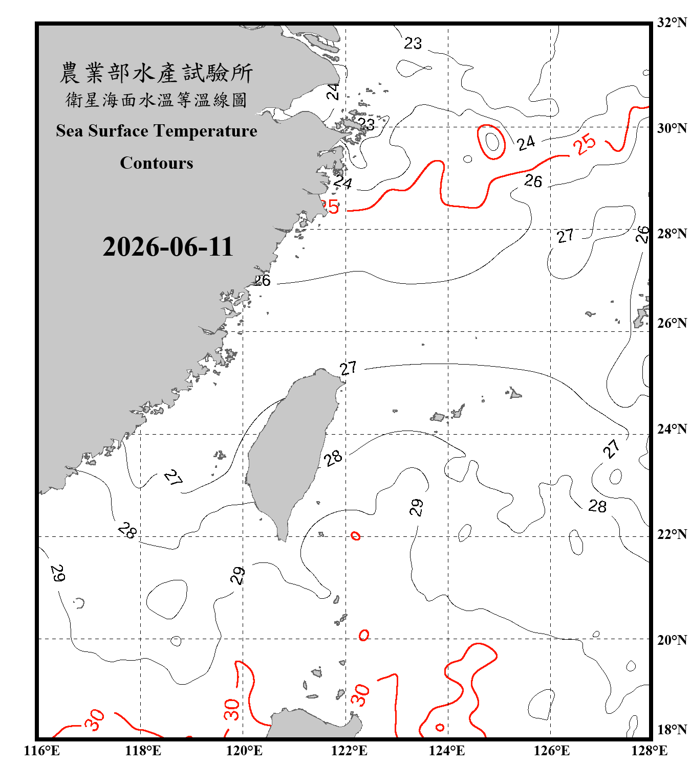 domain-taiwan_20260611090000-JPL-L4_GHRSST-SSTfnd-MUR-GLOB-v02.0-fv04.1.nc_contour_only