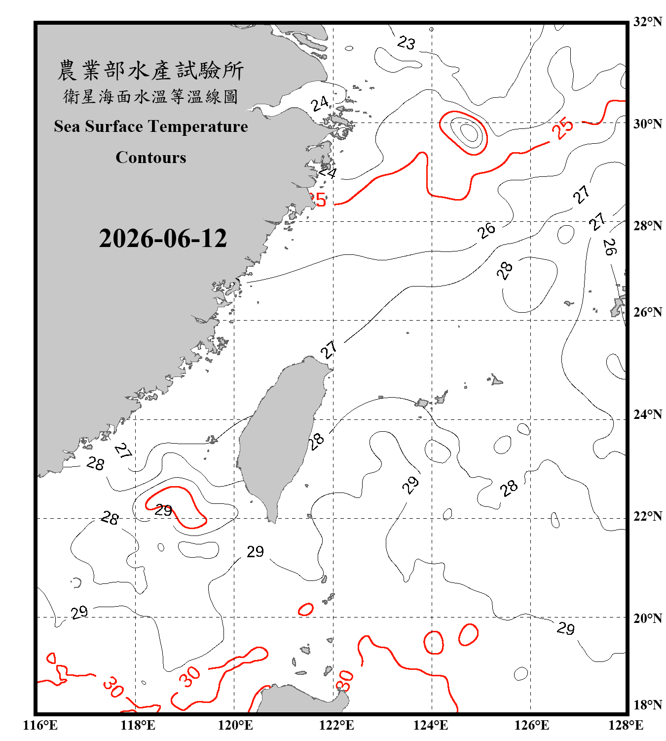 domain-taiwan_20260612090000-JPL-L4_GHRSST-SSTfnd-MUR-GLOB-v02.0-fv04.1.nc_contour_only