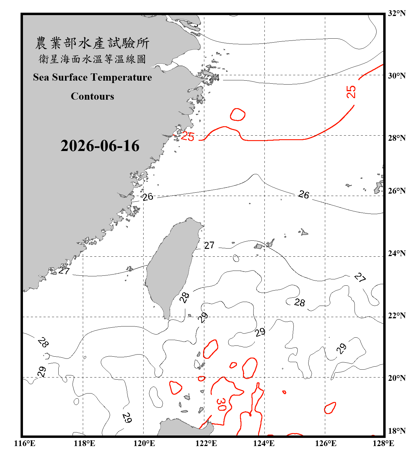 domain-taiwan_20260616090000-JPL-L4_GHRSST-SSTfnd-MUR-GLOB-v02.0-fv04.1.nc_contour_only