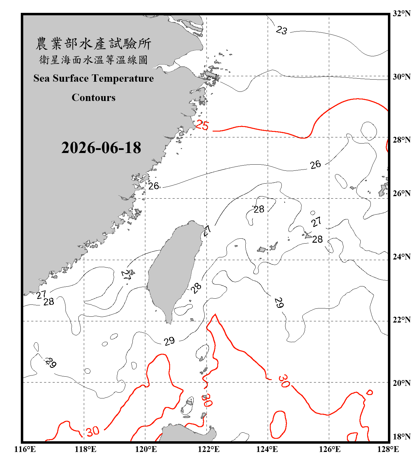 domain-taiwan_20260618090000-JPL-L4_GHRSST-SSTfnd-MUR-GLOB-v02.0-fv04.1.nc_contour_only