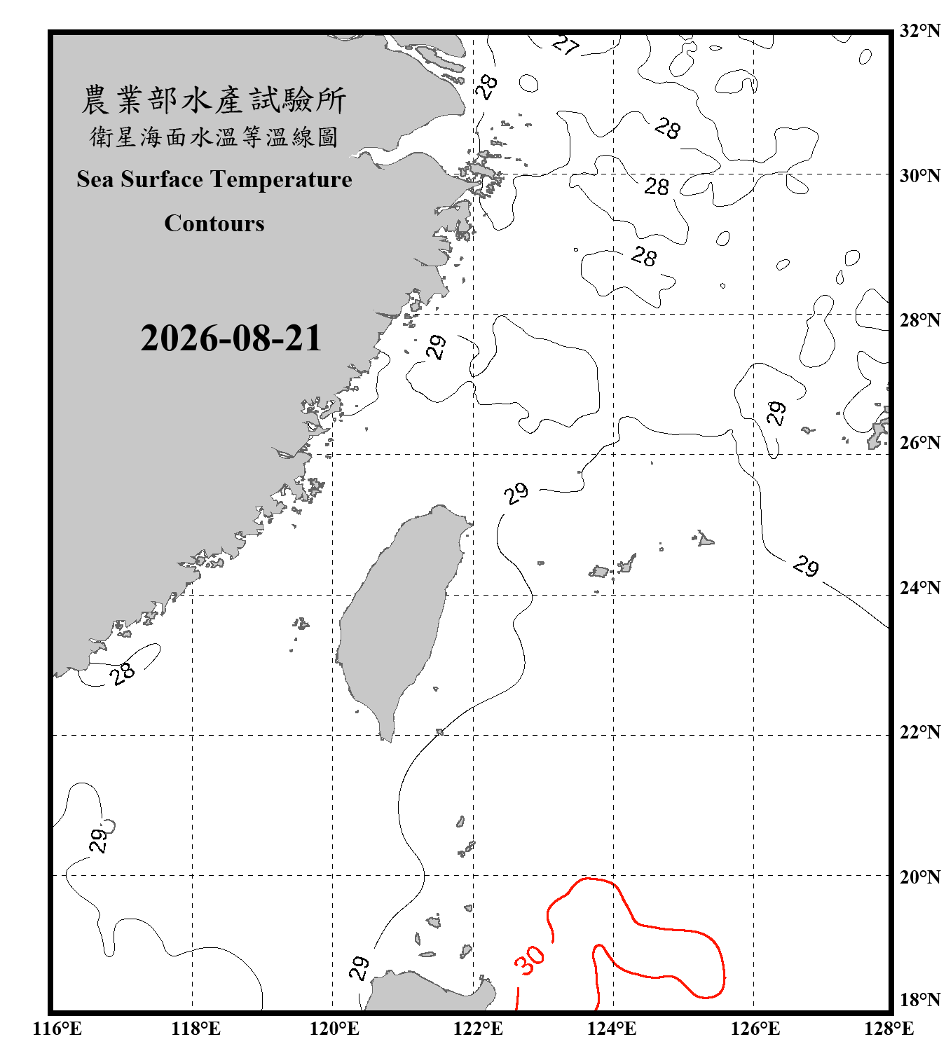 domain-taiwan_20260821090000-JPL-L4_GHRSST-SSTfnd-MUR-GLOB-v02.0-fv04.1.nc_contour_only