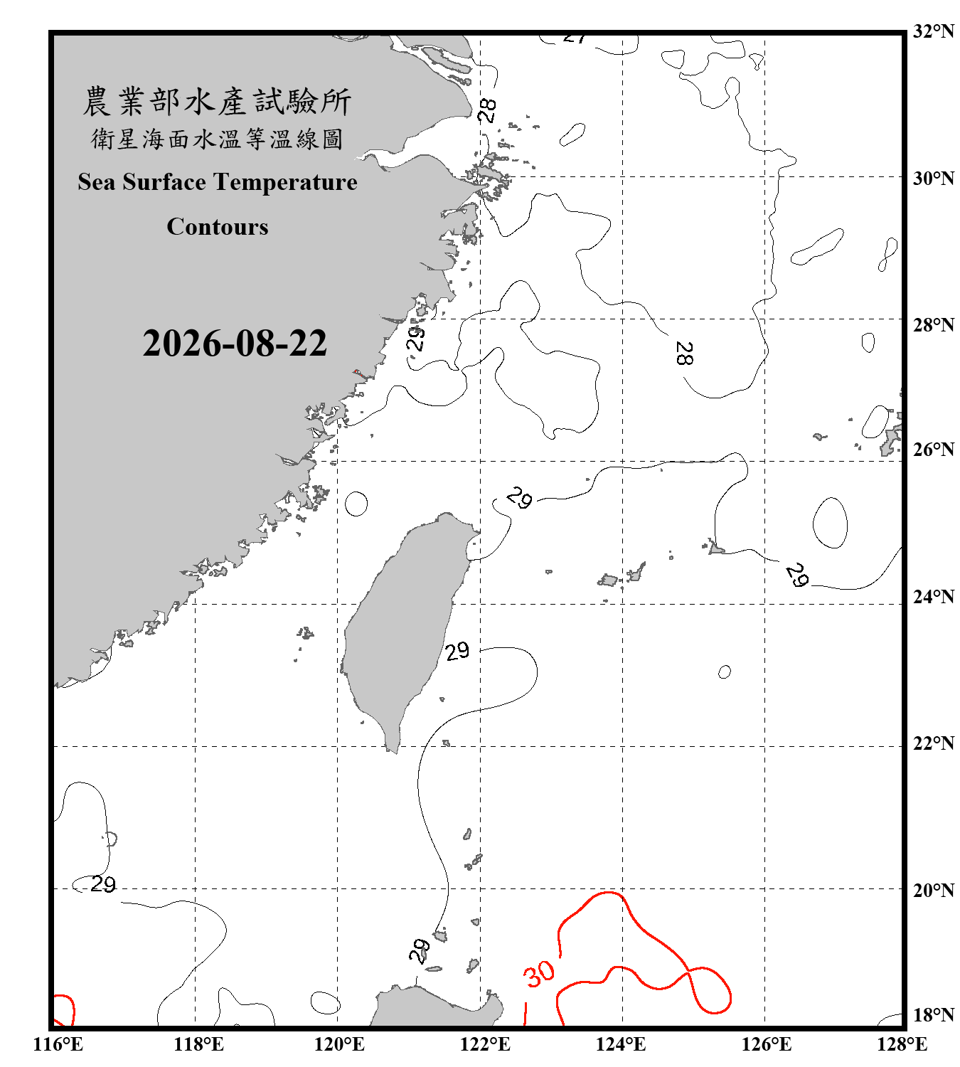 domain-taiwan_20260822090000-JPL-L4_GHRSST-SSTfnd-MUR-GLOB-v02.0-fv04.1.nc_contour_only