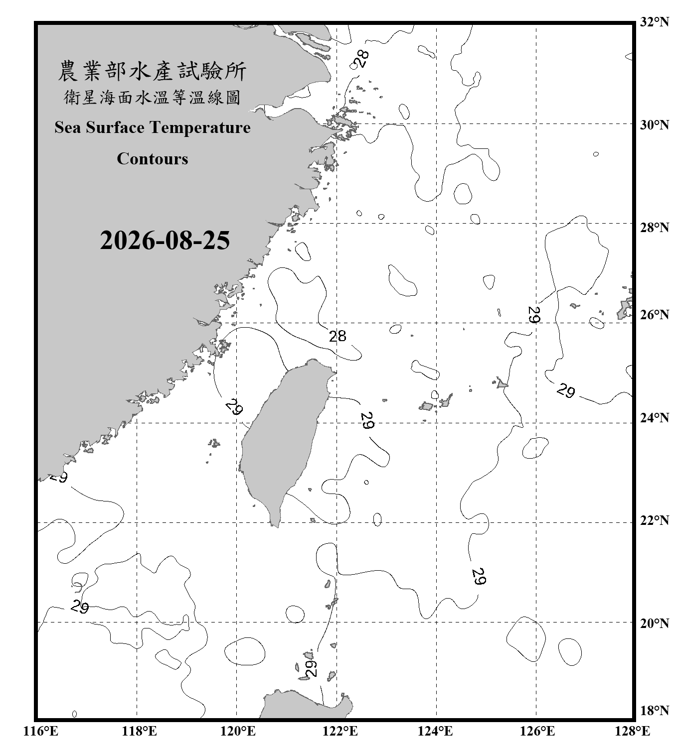 domain-taiwan_20260825090000-JPL-L4_GHRSST-SSTfnd-MUR-GLOB-v02.0-fv04.1.nc_contour_only