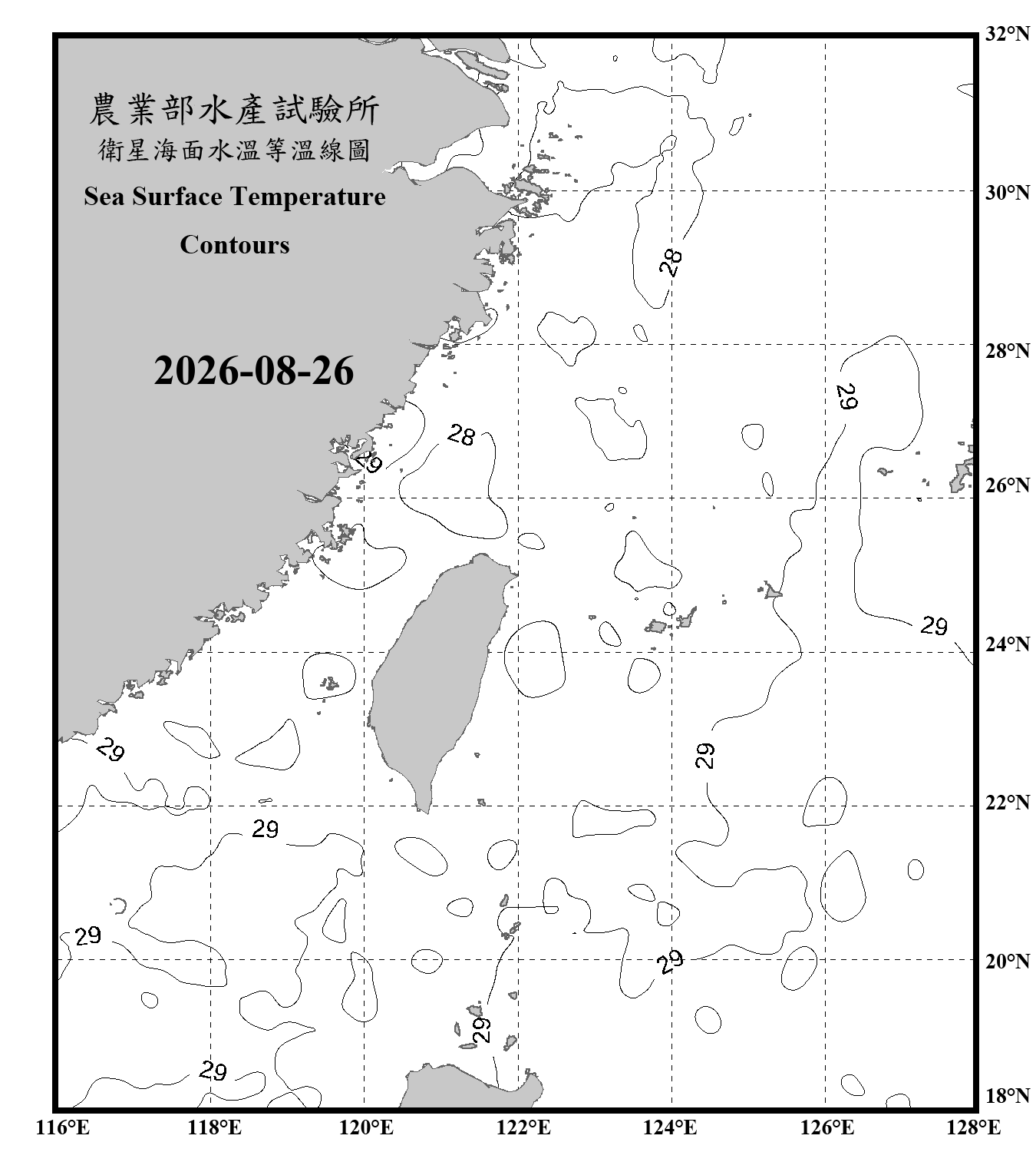 domain-taiwan_20260826090000-JPL-L4_GHRSST-SSTfnd-MUR-GLOB-v02.0-fv04.1.nc_contour_only