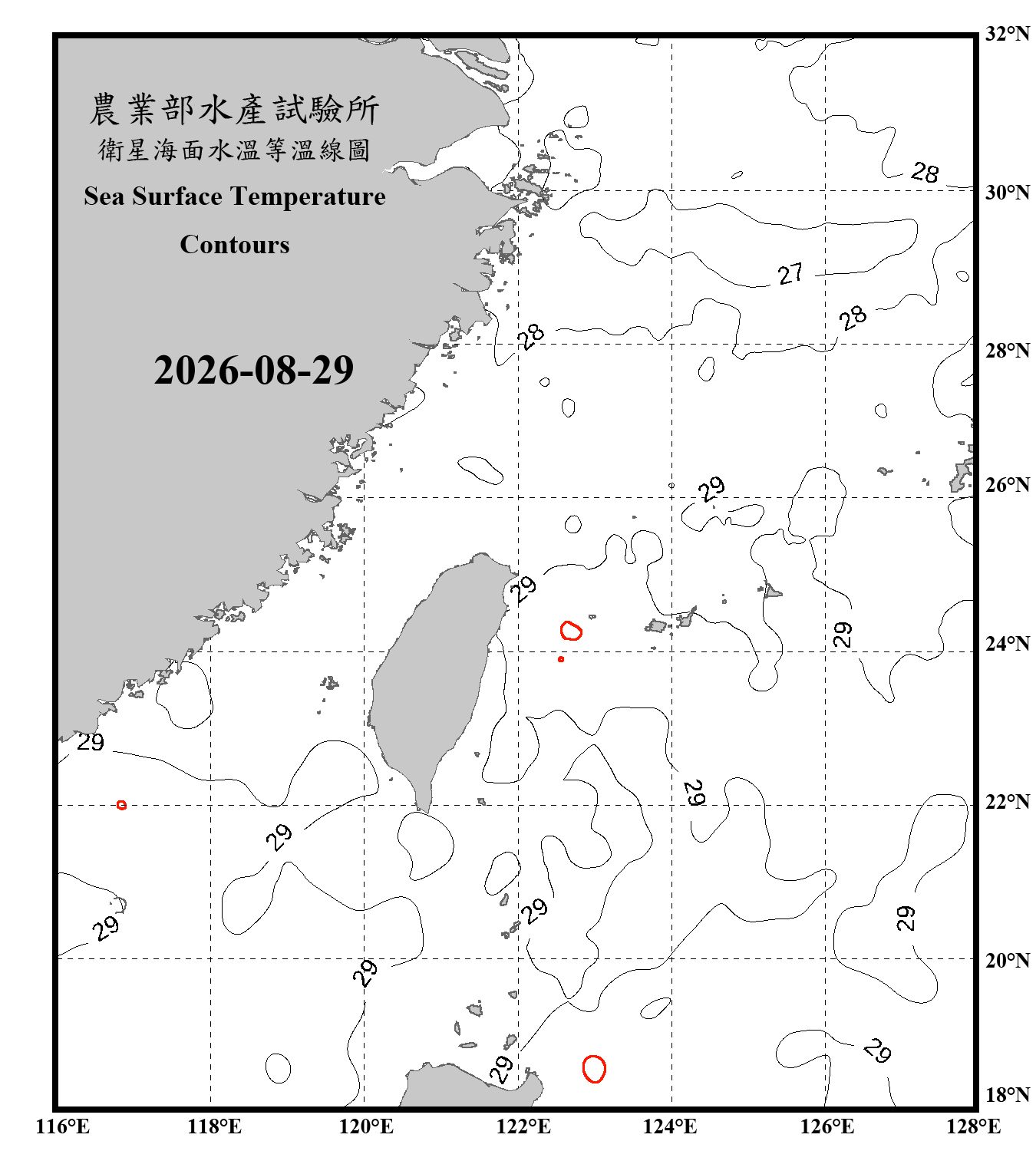 domain-taiwan_20260829090000-JPL-L4_GHRSST-SSTfnd-MUR-GLOB-v02.0-fv04.1.nc_contour_only