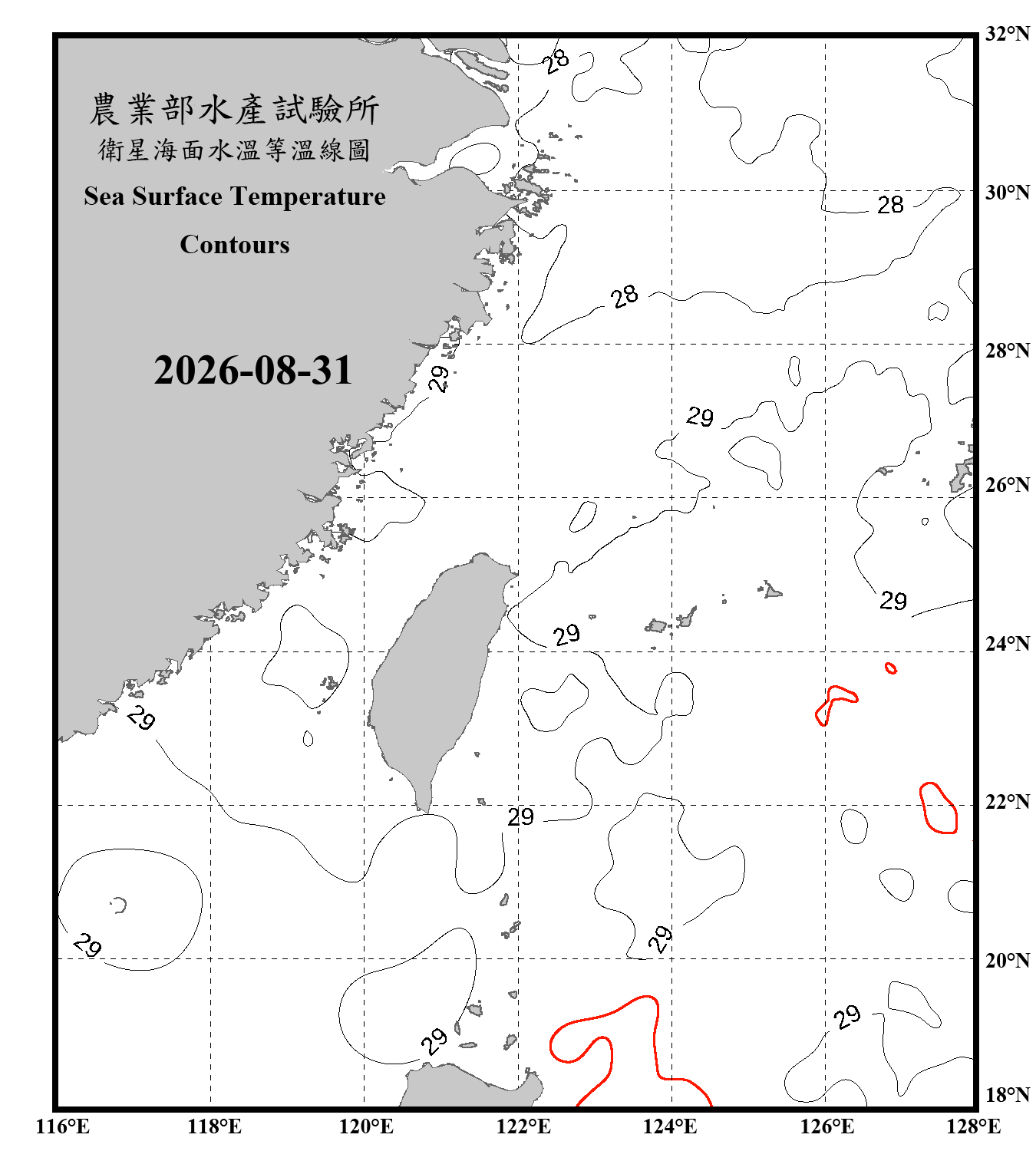 domain-taiwan_20260831090000-JPL-L4_GHRSST-SSTfnd-MUR-GLOB-v02.0-fv04.1.nc_contour_only