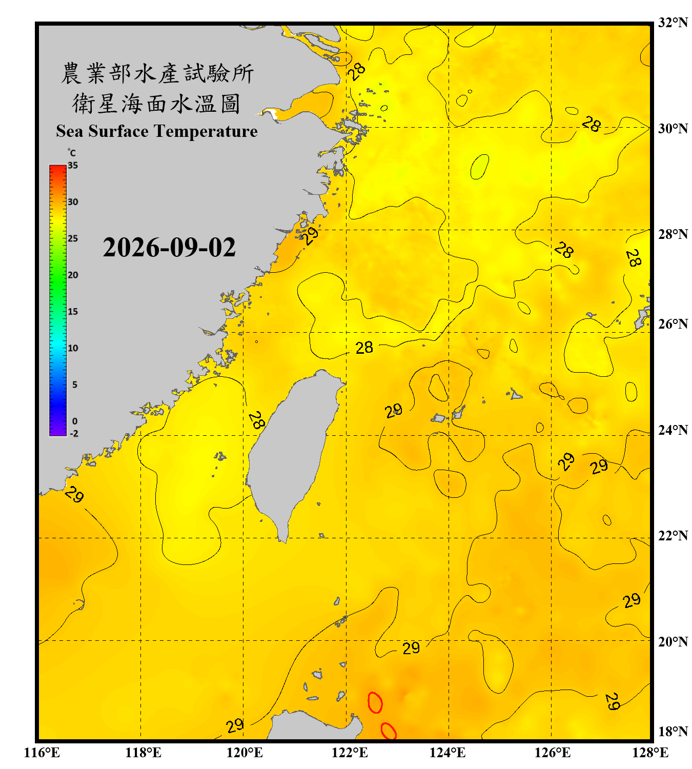 domain-taiwan_20260902090000-JPL-L4_GHRSST-SSTfnd-MUR-GLOB-v02.0-fv04.1.nc_contour