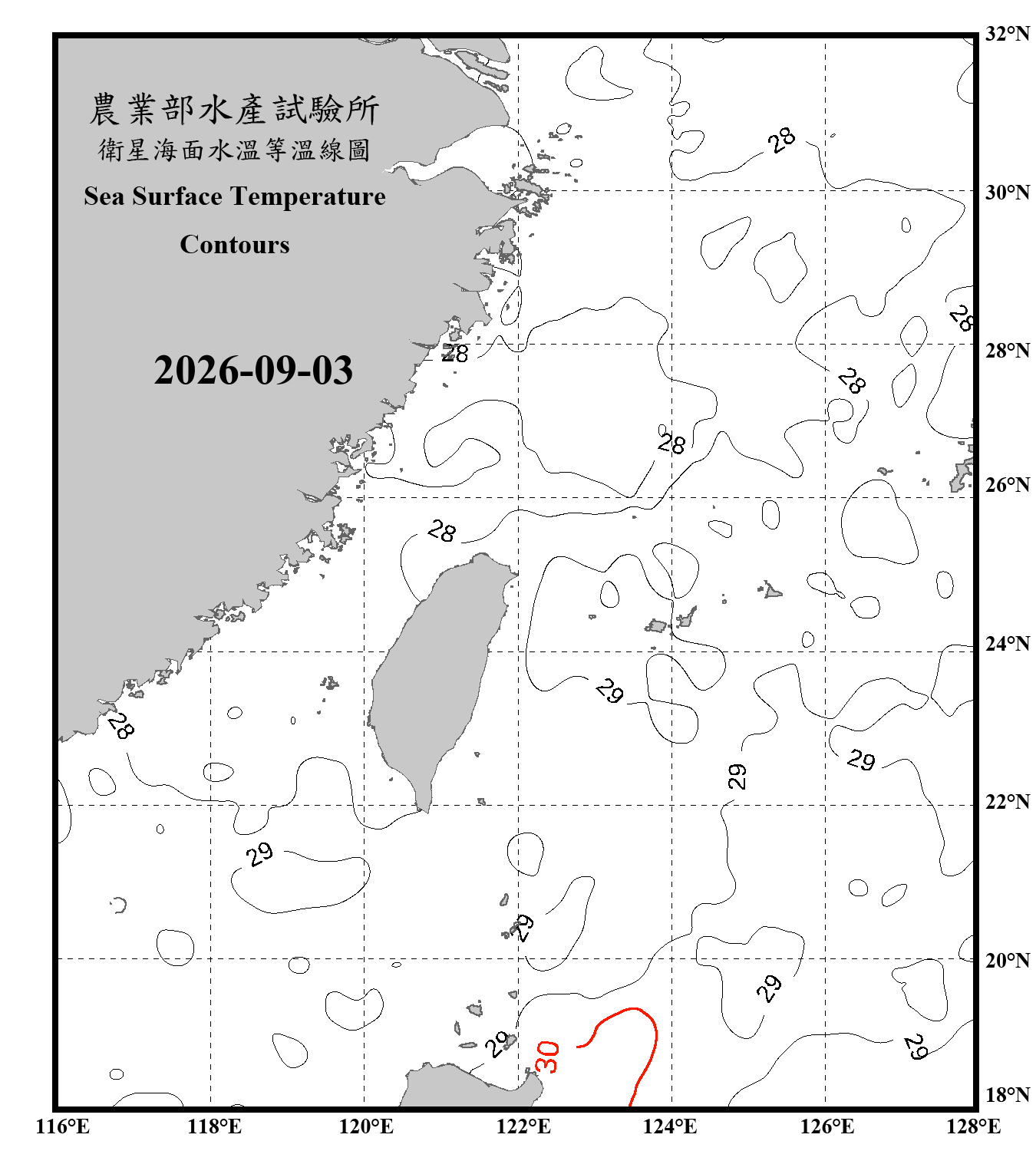 domain-taiwan_20260903090000-JPL-L4_GHRSST-SSTfnd-MUR-GLOB-v02.0-fv04.1.nc_contour_only