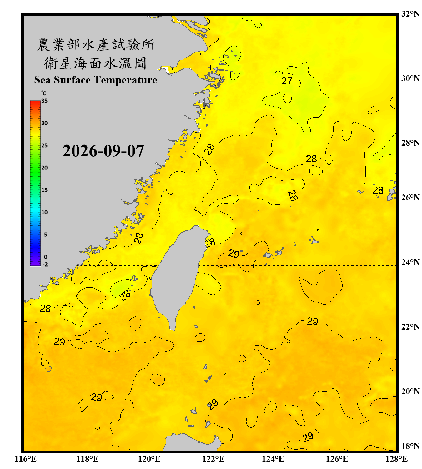 domain-taiwan_20260907090000-JPL-L4_GHRSST-SSTfnd-MUR-GLOB-v02.0-fv04.1.nc_contour