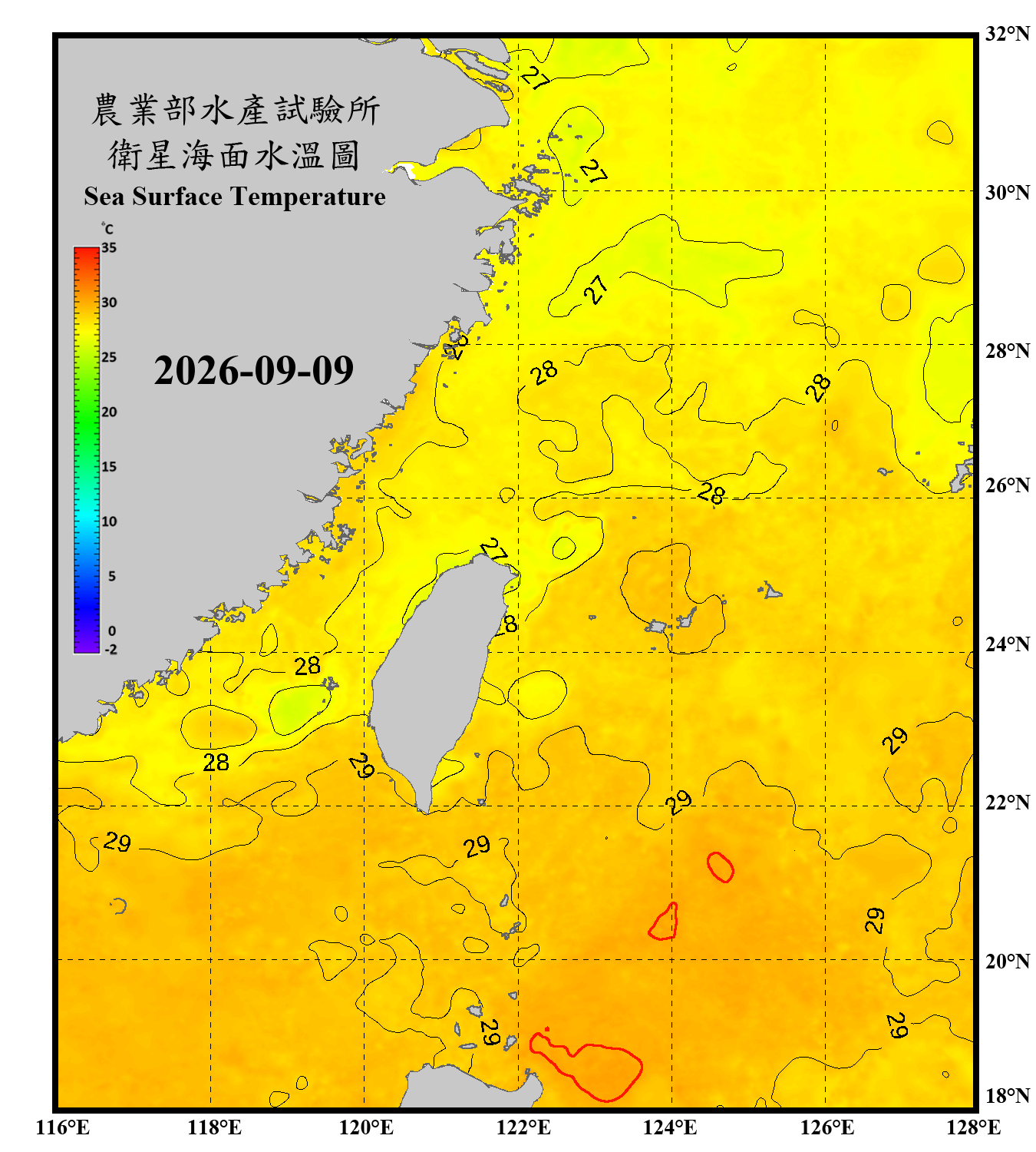 domain-taiwan_20260909090000-JPL-L4_GHRSST-SSTfnd-MUR-GLOB-v02.0-fv04.1.nc_contour