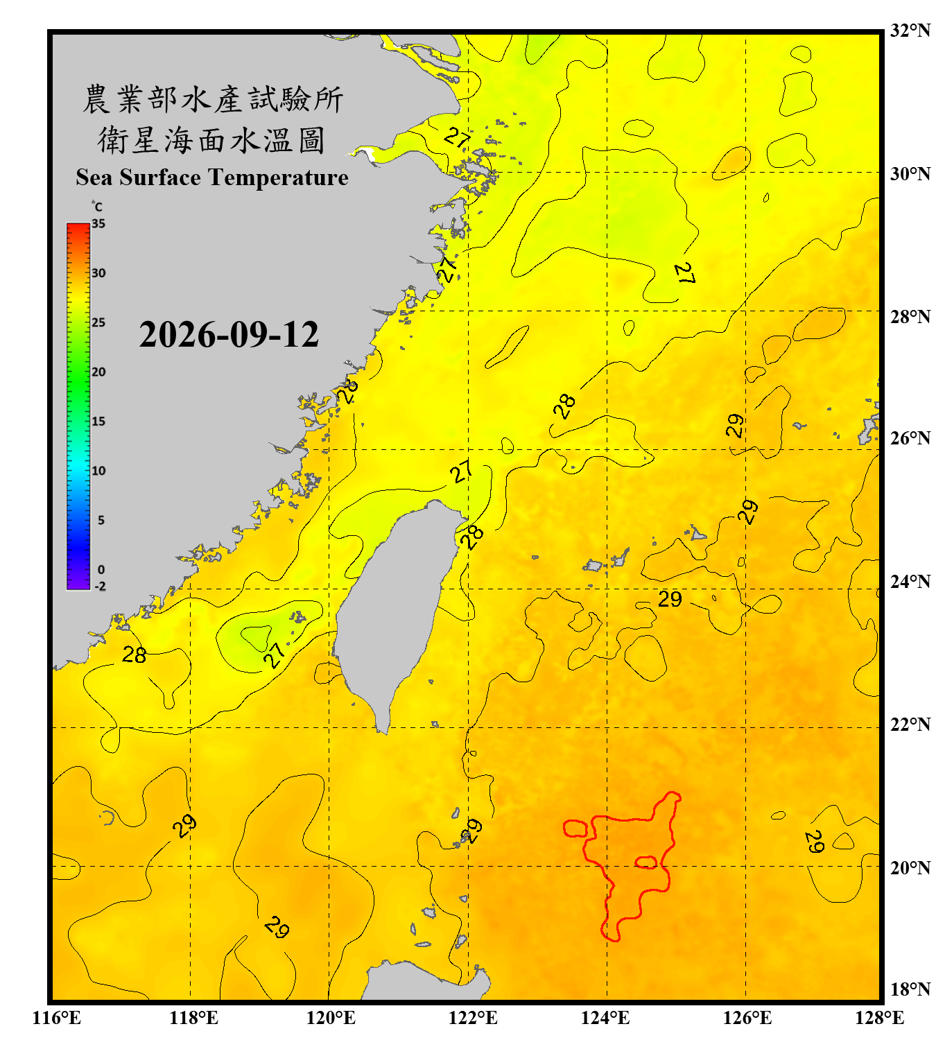 domain-taiwan_20260912090000-JPL-L4_GHRSST-SSTfnd-MUR-GLOB-v02.0-fv04.1.nc_contour