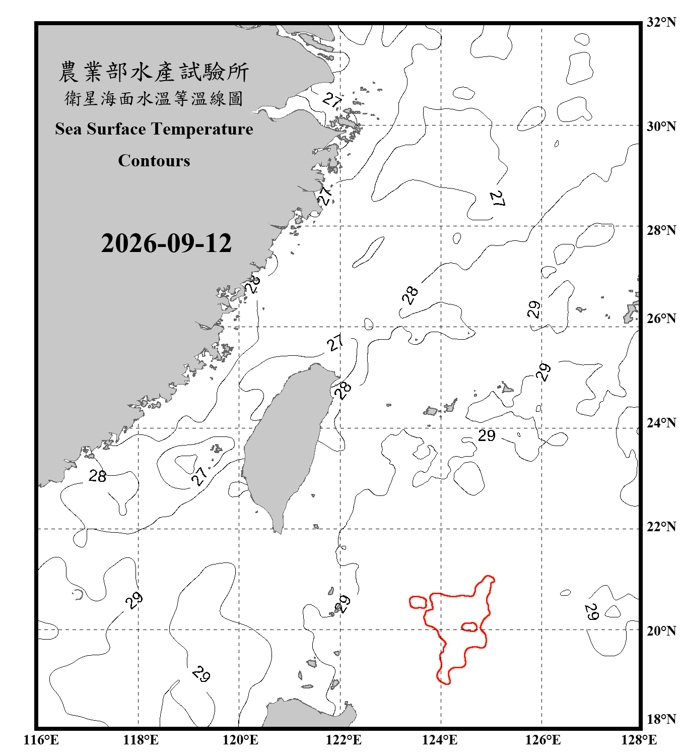 domain-taiwan_20260912090000-JPL-L4_GHRSST-SSTfnd-MUR-GLOB-v02.0-fv04.1.nc_contour_only