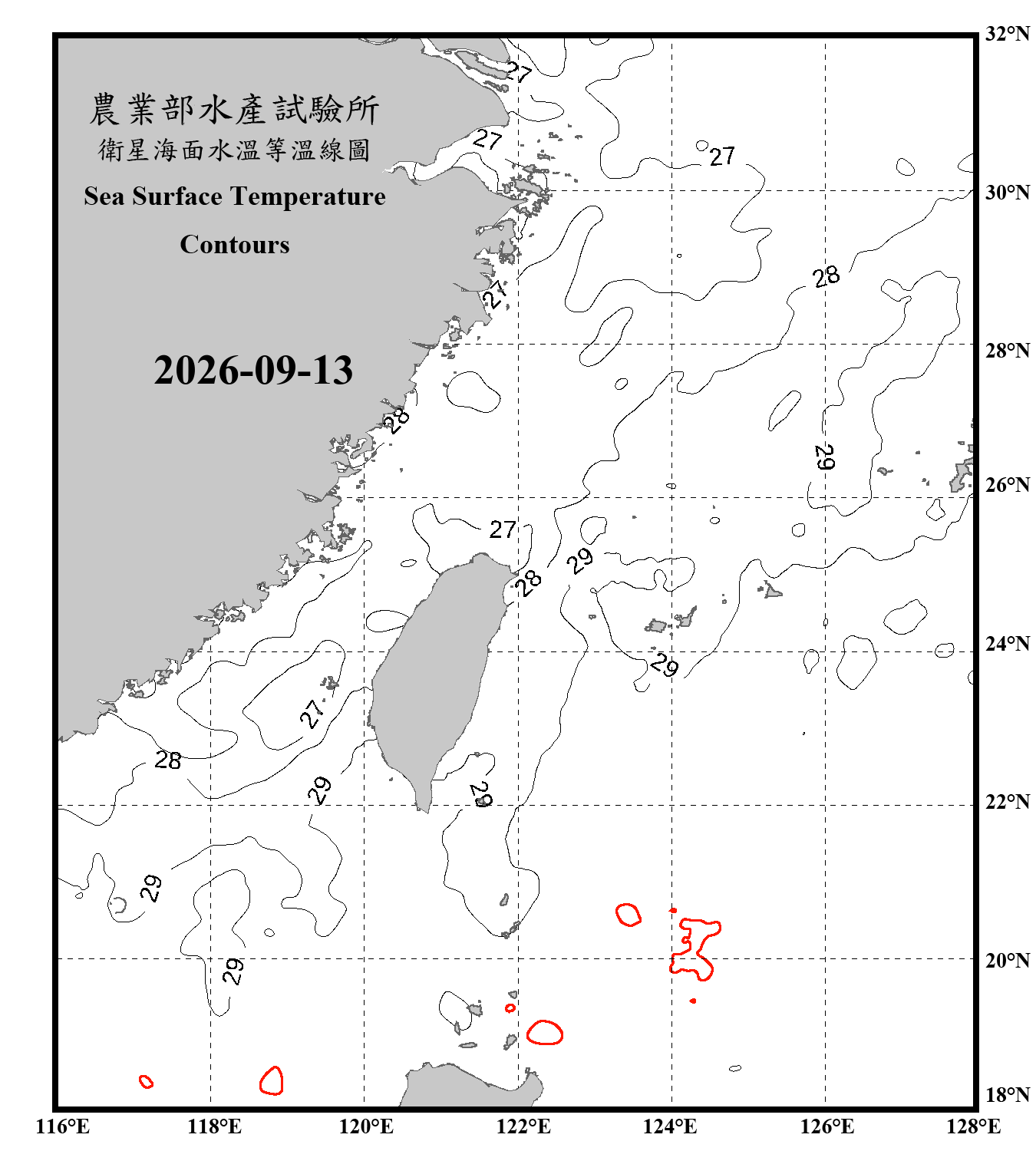 domain-taiwan_20260913090000-JPL-L4_GHRSST-SSTfnd-MUR-GLOB-v02.0-fv04.1.nc_contour_only