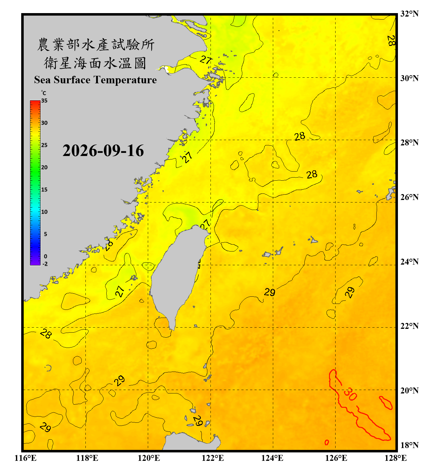 domain-taiwan_20260916090000-JPL-L4_GHRSST-SSTfnd-MUR-GLOB-v02.0-fv04.1.nc_contour