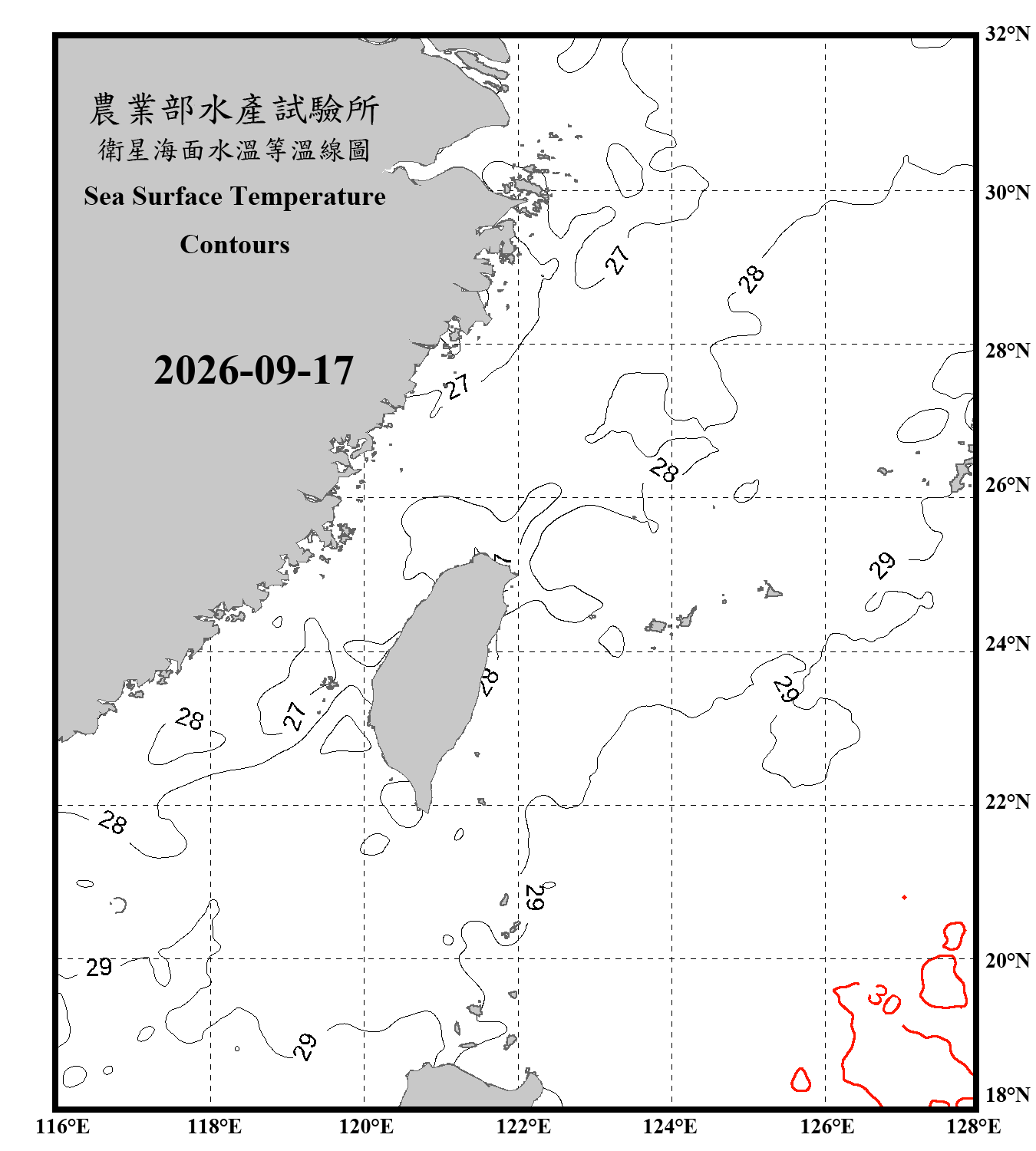 domain-taiwan_20260917090000-JPL-L4_GHRSST-SSTfnd-MUR-GLOB-v02.0-fv04.1.nc_contour_only