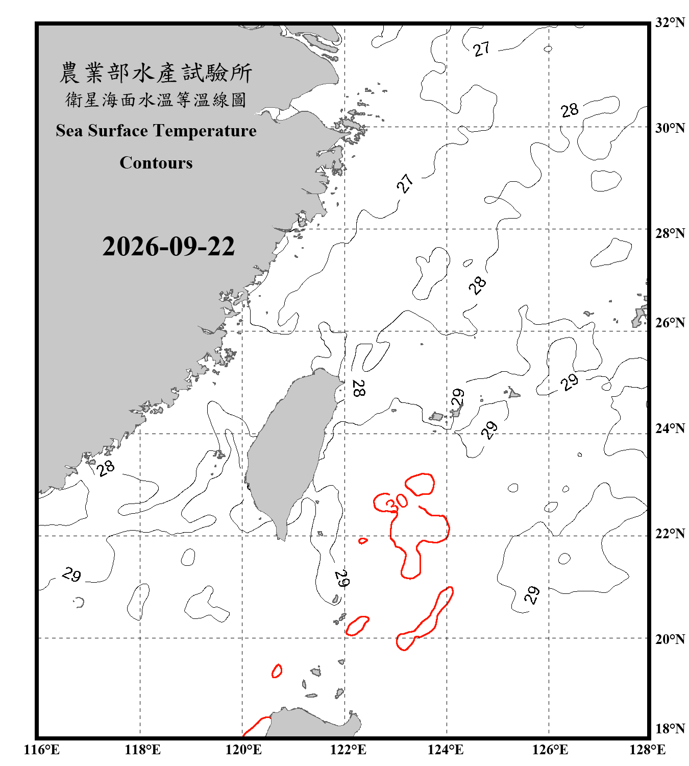 domain-taiwan_20260922090000-JPL-L4_GHRSST-SSTfnd-MUR-GLOB-v02.0-fv04.1.nc_contour_only