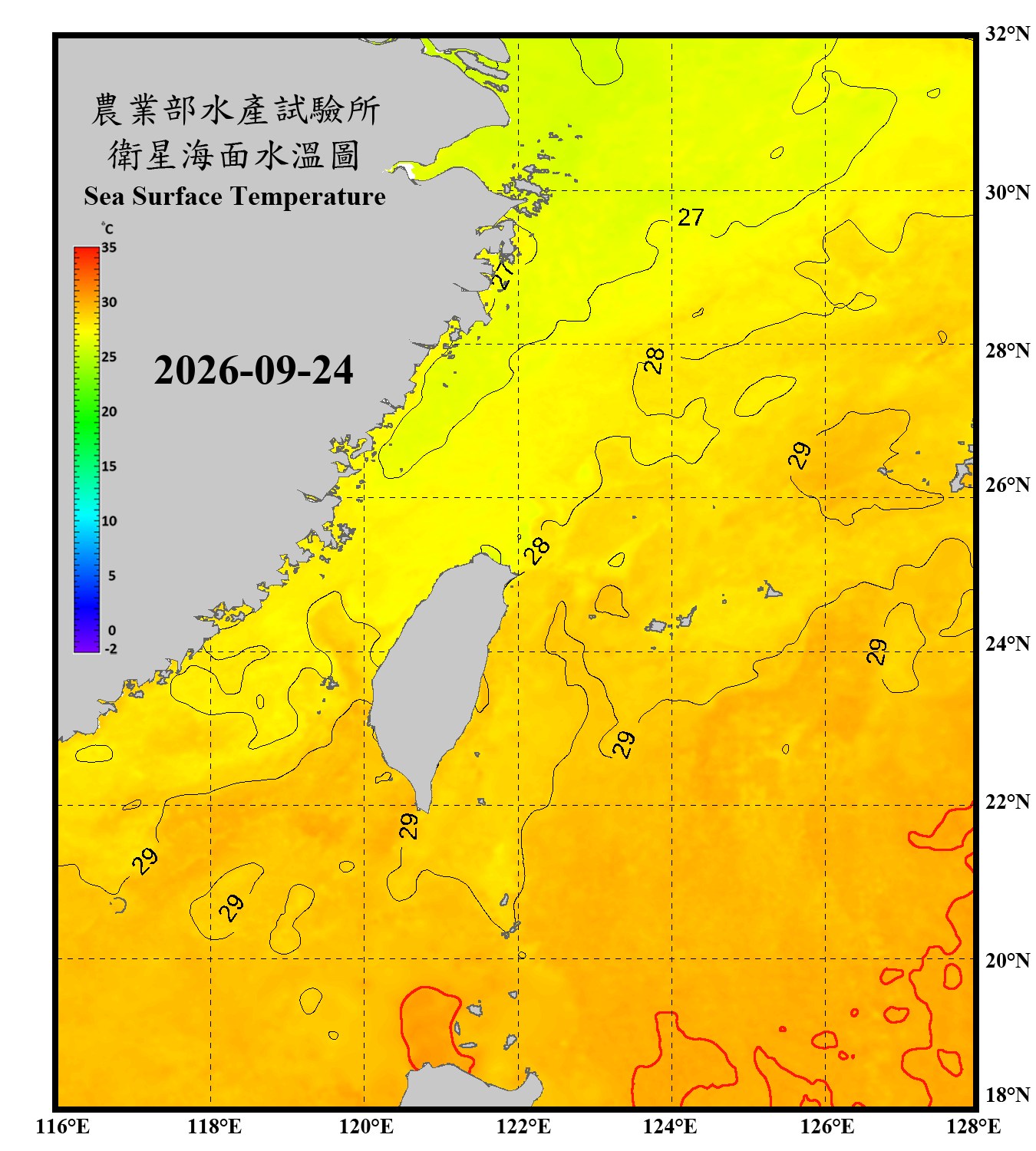 domain-taiwan_20260924090000-JPL-L4_GHRSST-SSTfnd-MUR-GLOB-v02.0-fv04.1.nc_contour