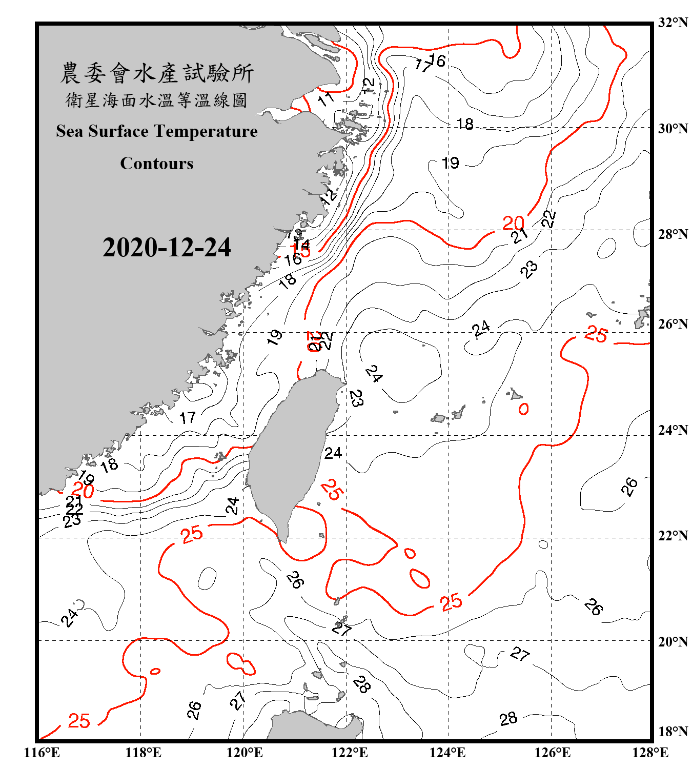 domain-taiwan_20201224090000-JPL-L4_GHRSST-SSTfnd-MUR-GLOB-v02.0-fv04.1.nc_contour_only