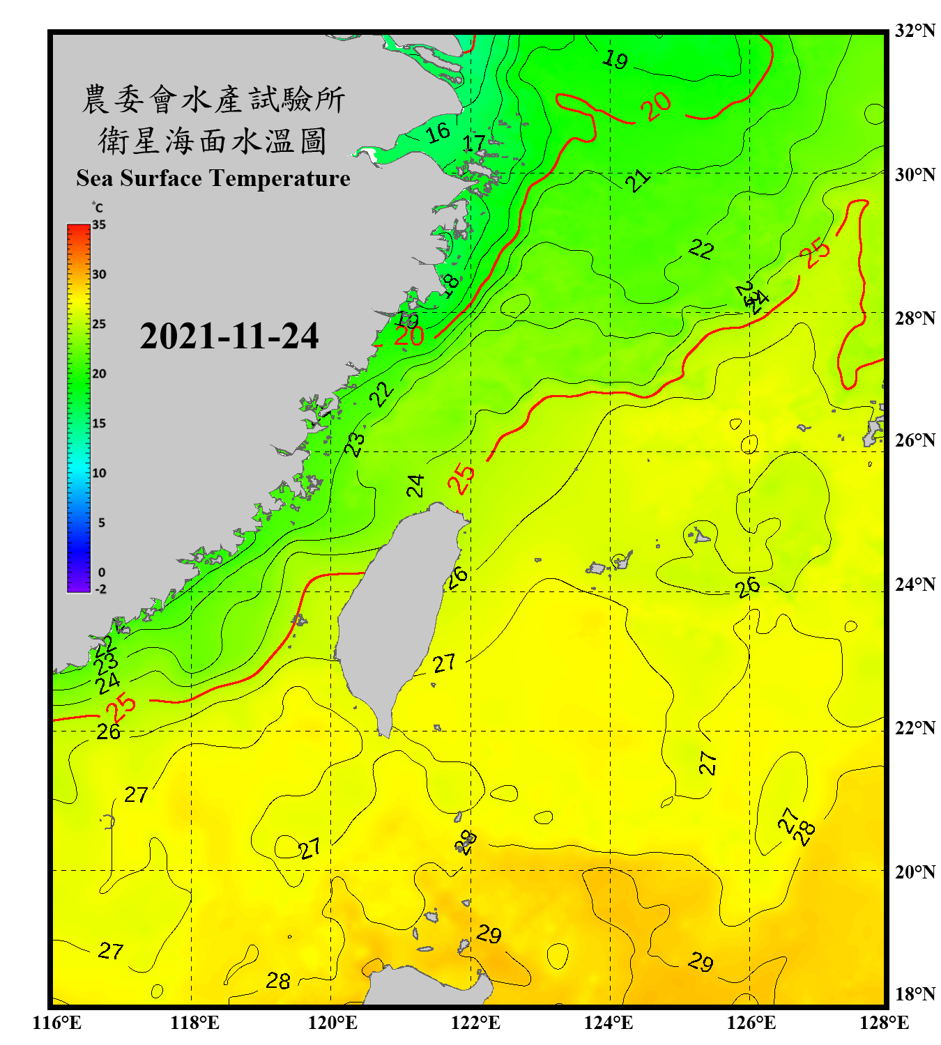 domain-taiwan_20211124090000-JPL-L4_GHRSST-SSTfnd-MUR-GLOB-v02_0-fv04_1_nc_contour