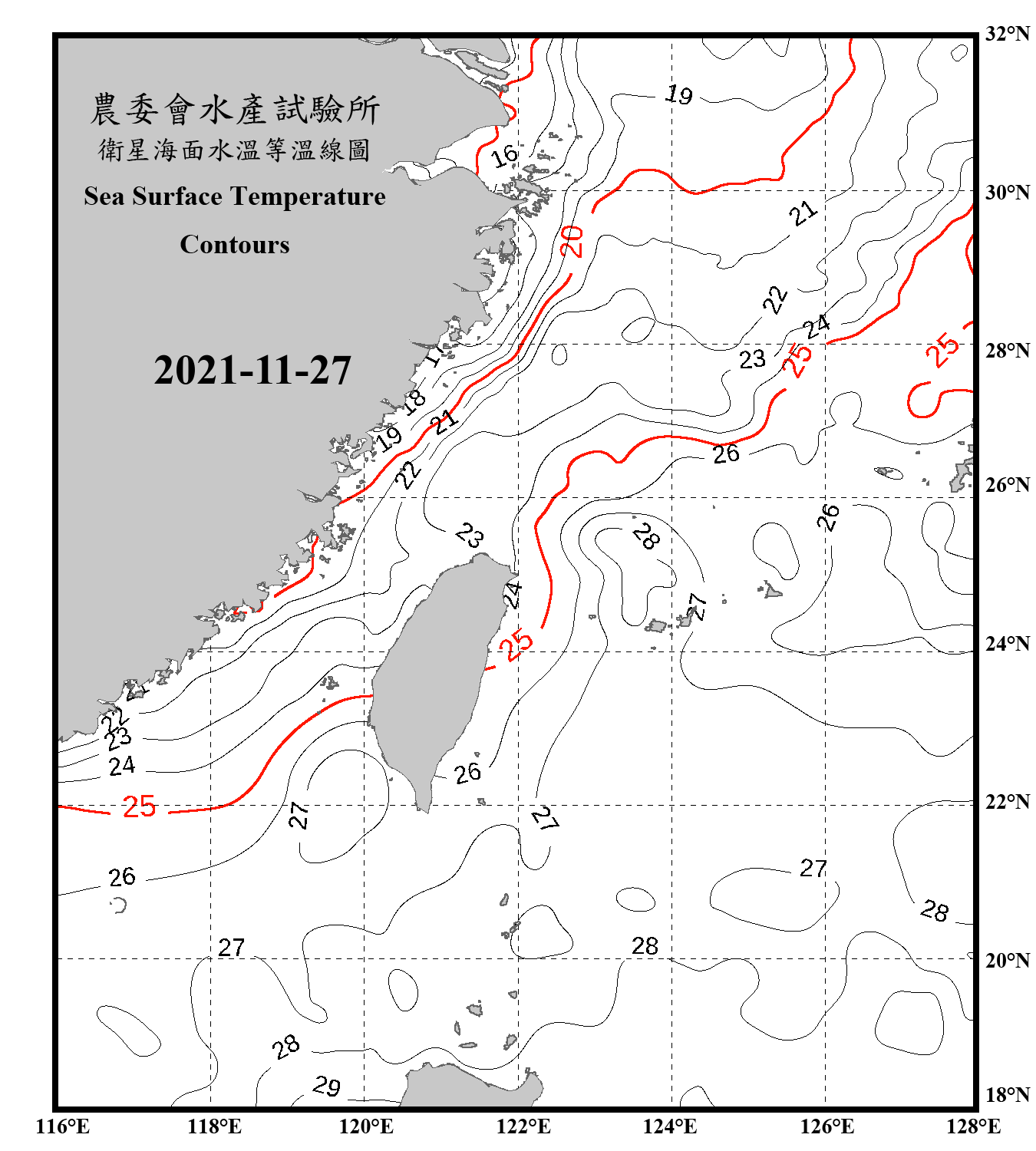 domain-taiwan_20211127090000-JPL-L4_GHRSST-SSTfnd-MUR-GLOB-v02.0-fv04.1.nc_contour_only