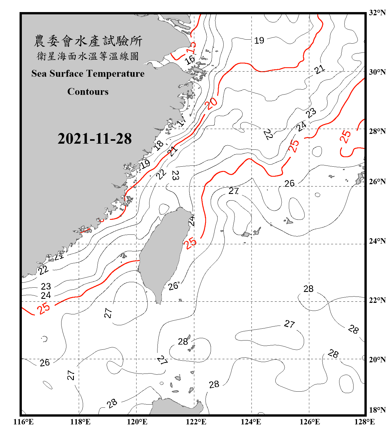 domain-taiwan_20211128090000-JPL-L4_GHRSST-SSTfnd-MUR-GLOB-v02.0-fv04.1.nc_contour_only