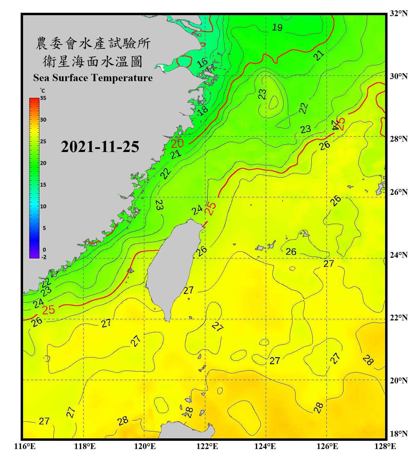 domain-taiwan_20211125090000-JPL-L4_GHRSST-SSTfnd-MUR-GLOB-v02.0-fv04.1.nc_contour