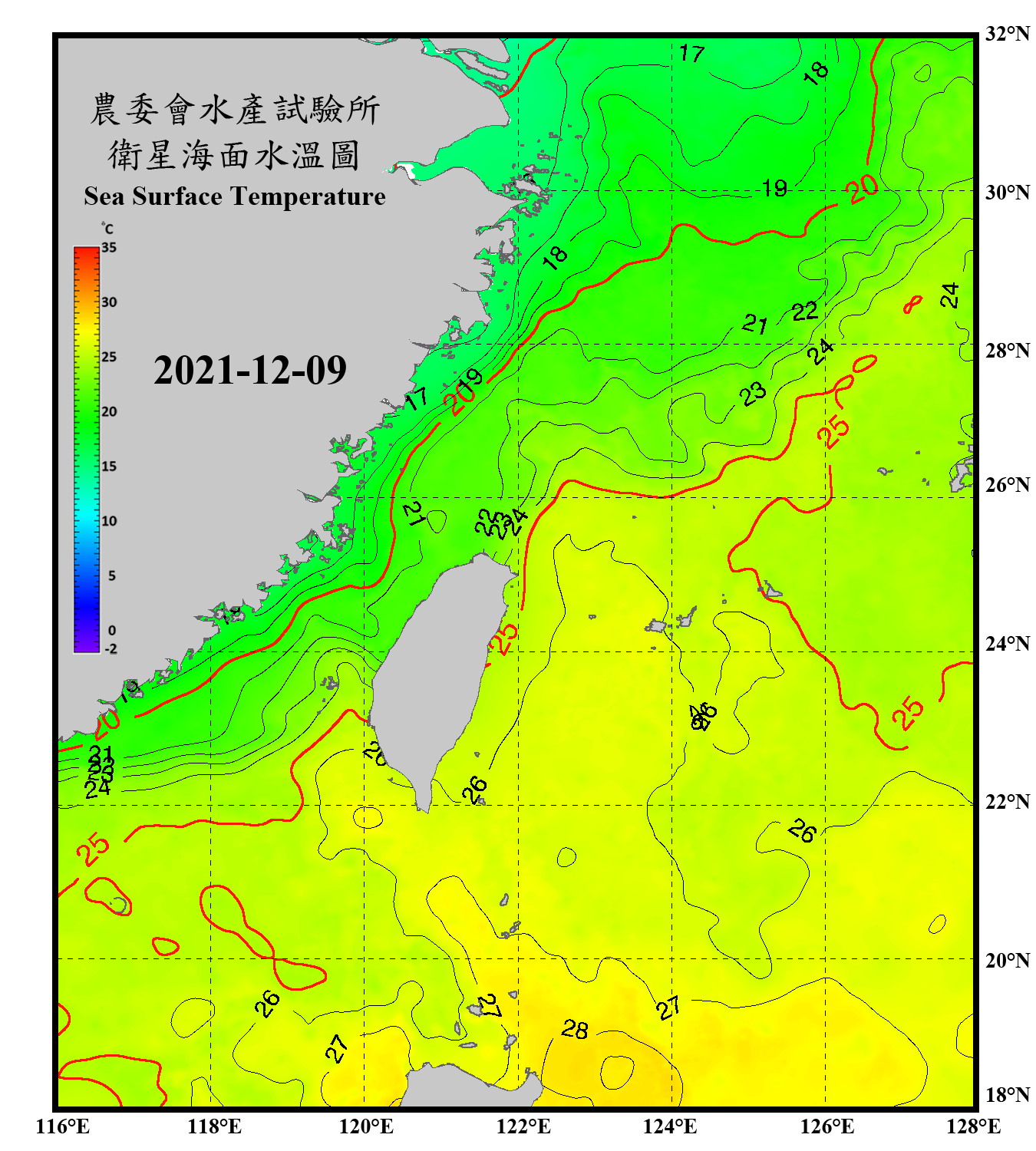 domain-taiwan_20211209090000-JPL-L4_GHRSST-SSTfnd-MUR-GLOB-v02.0-fv04.1.nc_contour