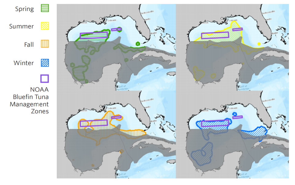 圖2Marxan與NOAA針對黑鮪管理區高度重疊