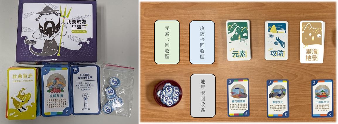 圖1、本所與海大共同設計「我要成為里海王」桌遊,積極推動里海議題