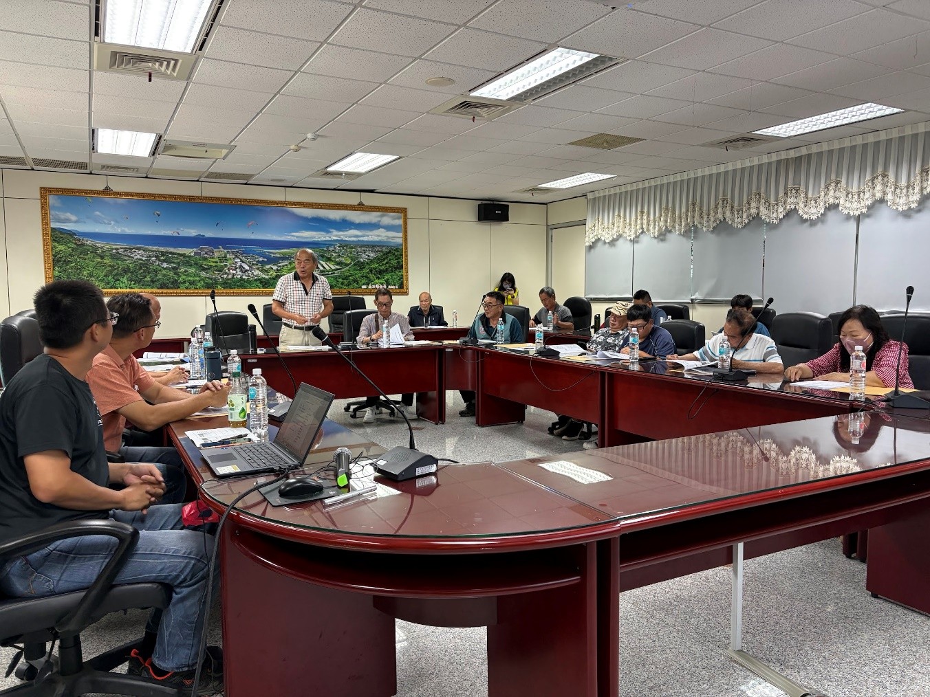 頭城區漁會簡文魁常務監事致詞，期許透過技術精進與飼料品質管控，提升養殖效益