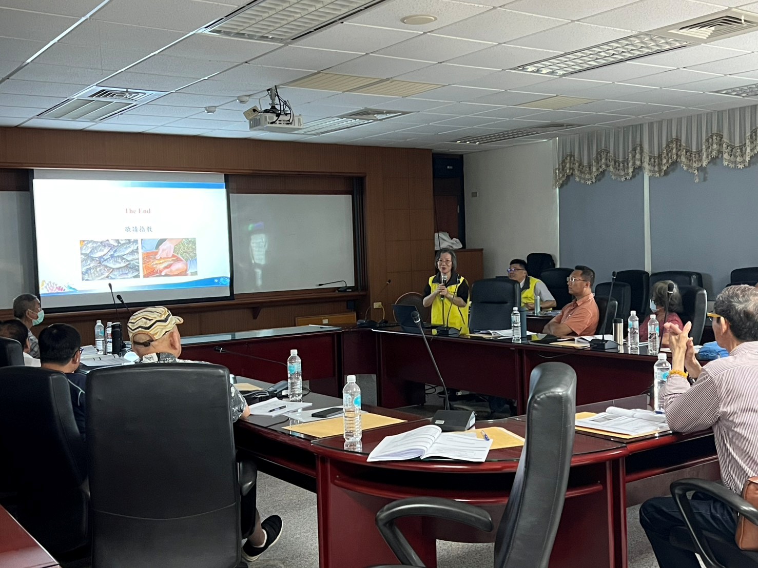 黃組長美瑩報告本所研發之應用於水產養殖的功能性益生菌